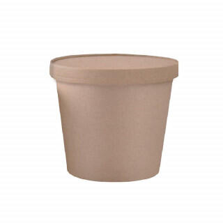 Контейнер суповой с крышкой, 480 мл, 9,8*7,5*10 см, крафт-бумага, (1Упаковка=25 шт) Garcia de Pou