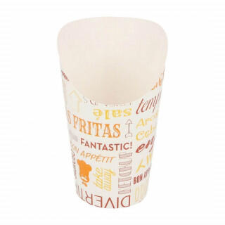Контейнер картонный вертикальный для фри, снеков PAROLE 660 мл, Ø 8,5*18 см 50шт/уп, Garcia de Pou